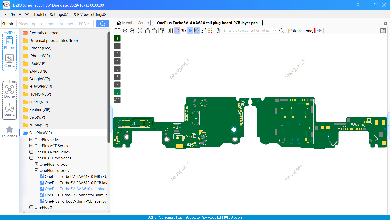 OnePlus Turbo6V-AAA610 Tail Plug Board PCB Layer